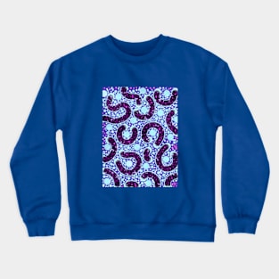 Blue and Purple Glitter Abstract Crewneck Sweatshirt